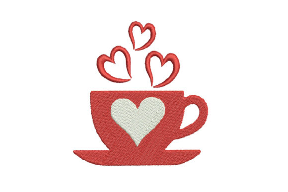 Coffee Cup with Hearts Embroidery Review