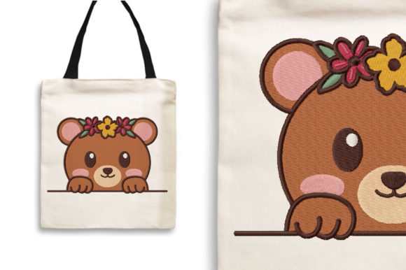 Cute Bear with Flower Crown