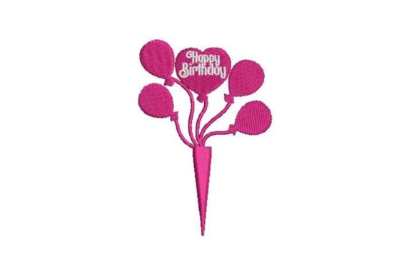 Happy Birthday Balloons Cake Topper Embroidery Review