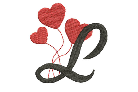 Heart Alphabet Letter L