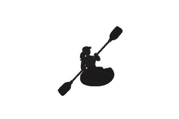 Kayaker Silhouette Embroidery Design Review