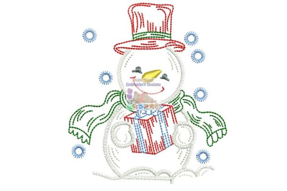 Snowman with Small Gift Embroidery Review