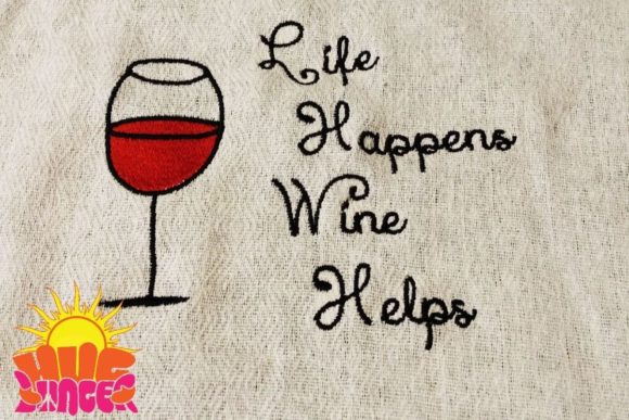 Wine Helps Embroidery Design Review