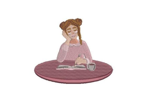 Woman Writing in a Journal Embroidery Review