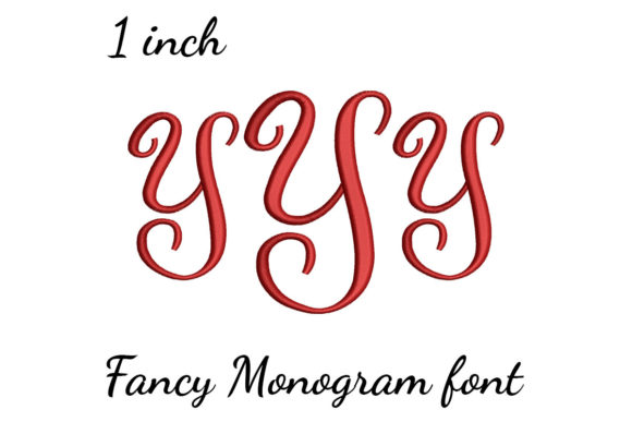 Y Monogram Font Fancy Review for Embroidery Projects